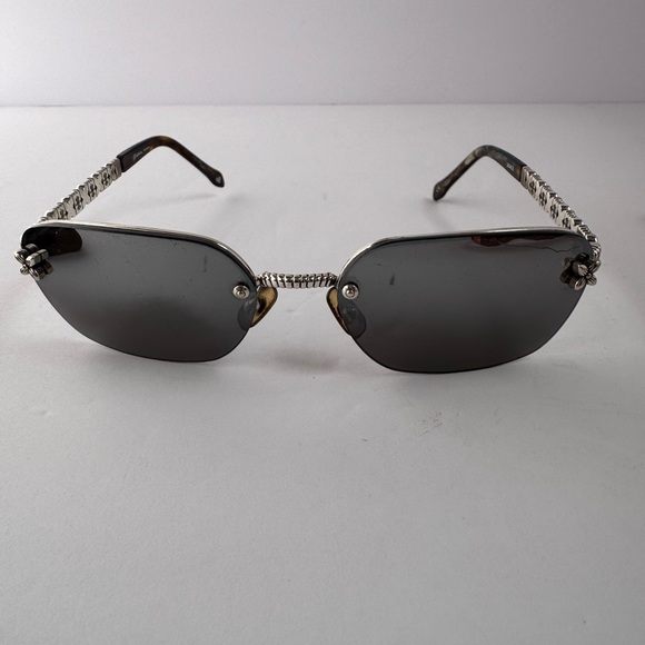 BRIGHTON Handmade Women’s Sunglasse w/Orig Case Rimless Sunglasses Silver Arms - Picture 1 of 9